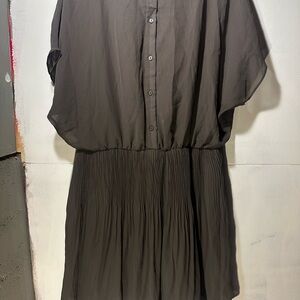 Freebird Charcoal Button-Up Dress